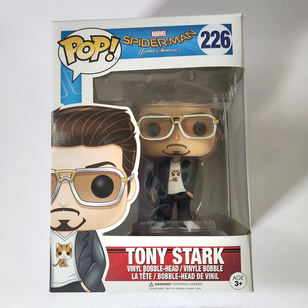 Funko Pop! Tony Stark #226 Marvel Spiderman Homecoming Bobble-head Open Box